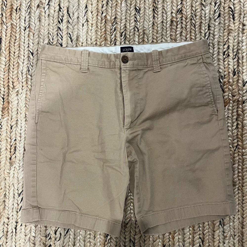 J. Crew Men's Khaki Flat Front Shorts